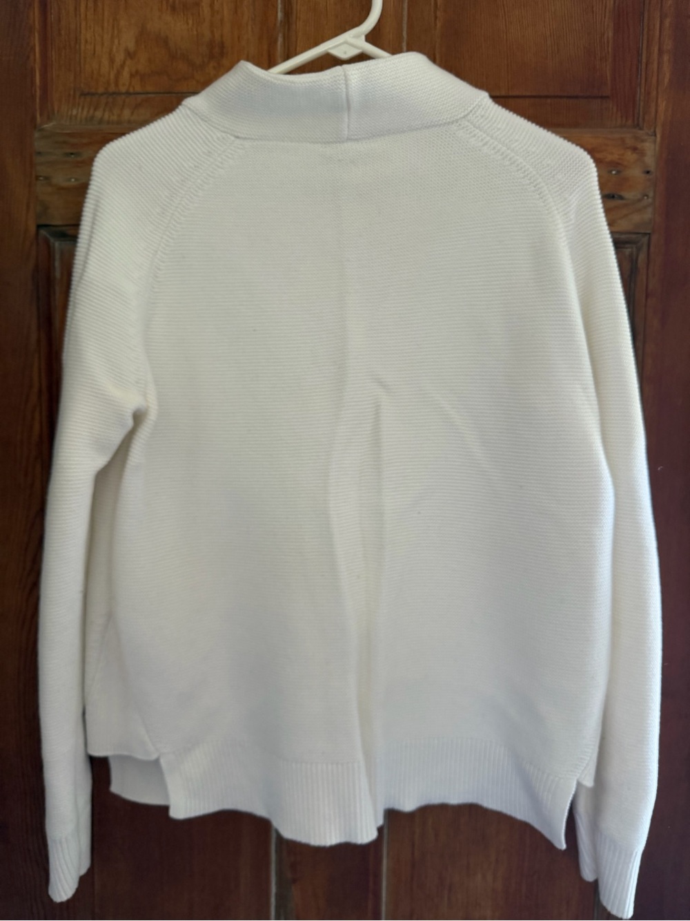 Kinross bone white Knit Funnel Neck Sweater 100% cotton - Picture 5 of 7